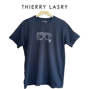 Thierry Lasry Black Graphic T-Shirt Glasses Print Size medium